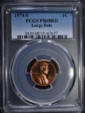 1970-S LARGE DATE LINCOLN CENT PCGS PR-68 RD