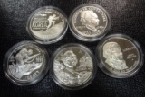 5 PROOF SILVER DOLLARS