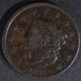 1831 LARGE CENT VF/XF