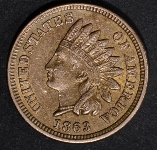 1863 INDIAN CENT, CH BU
