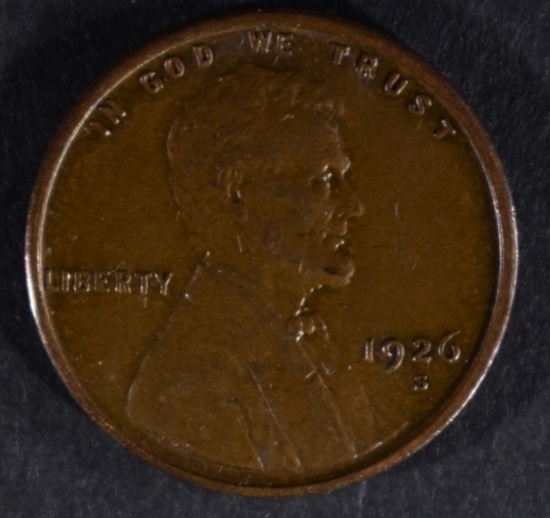 1926-S LINCOLN CENT, AU KEY DATE