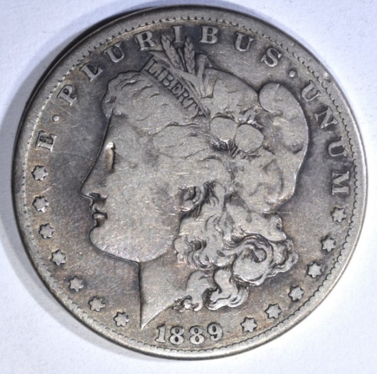 1889-CC MORGAN DOLLAR, FINE