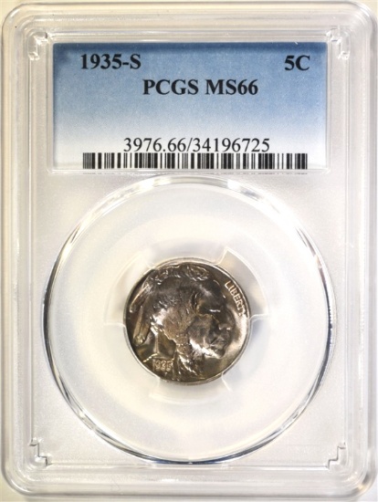 1935-S BUFFALO NICKEL, PCGS MS-66