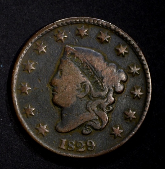 1829 LARGE CENT  VG