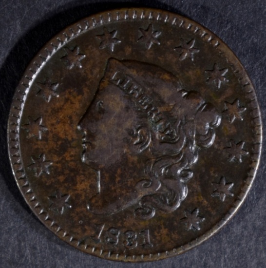 1831 LARGE CENT VF/XF