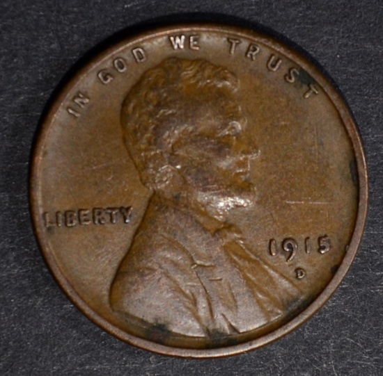 1915-D LINCOLN CENT AU