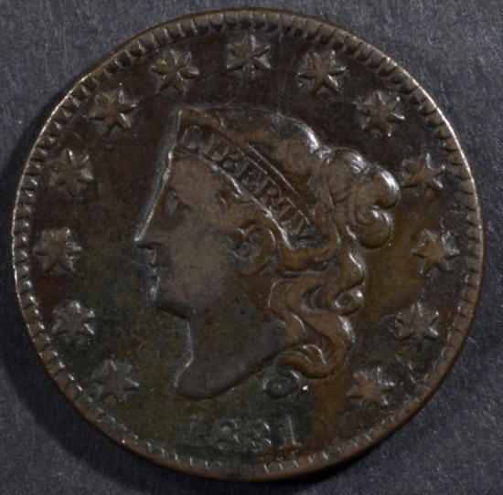 1831 LARGE CENT, VF+