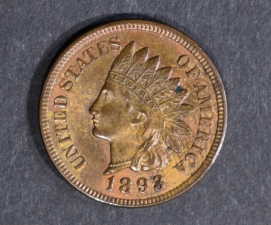 1893 INDIAN CENT, CH BU RB