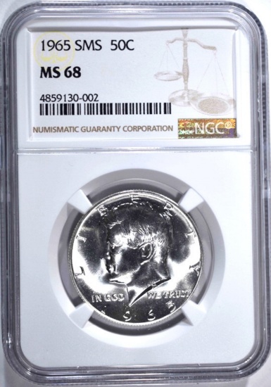 1965 SMS KENNEDY HALF DOLLAR NGC