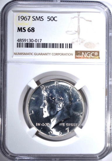 1967 SMS KENNEDY HALF DOLLAR NGC