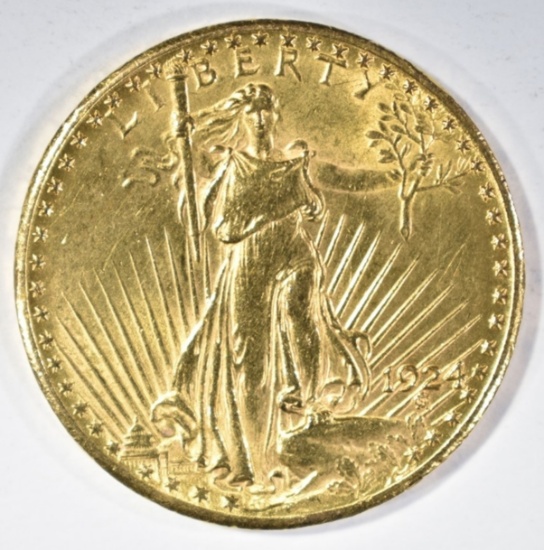1924 $20 GOLD ST GAUDENS BU