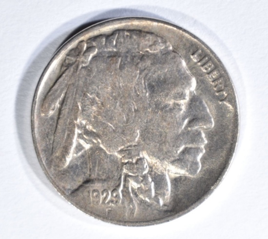 1929-D BUFFALO NICKEL, AU