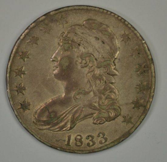 1833 BUST HALF DOLLAR, XF