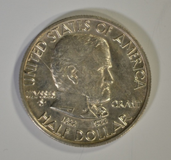 1922 GRANT COMMEM HALF DOLLAR, GEM BU