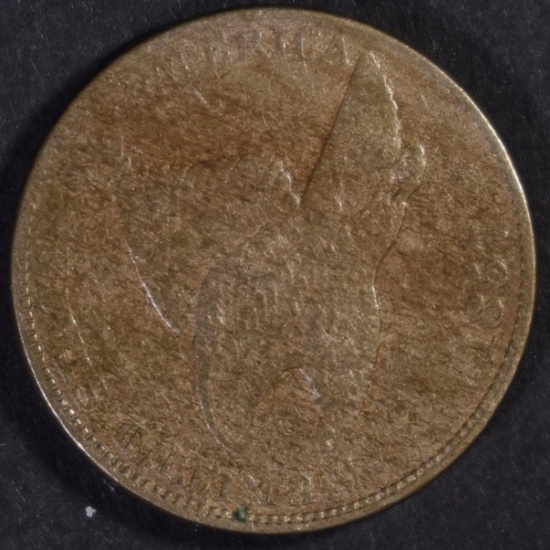 1857 FLYING EAGLE CENT, XF
