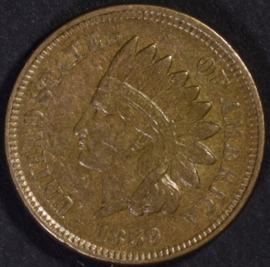 1859 INDIAN CENT, CHOICE AU