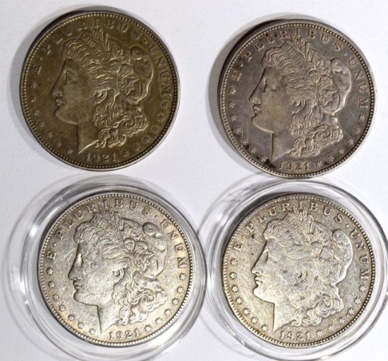 2-1921 & 2-1921-S MORGAN DOLLARS, CIRC OR BETTER