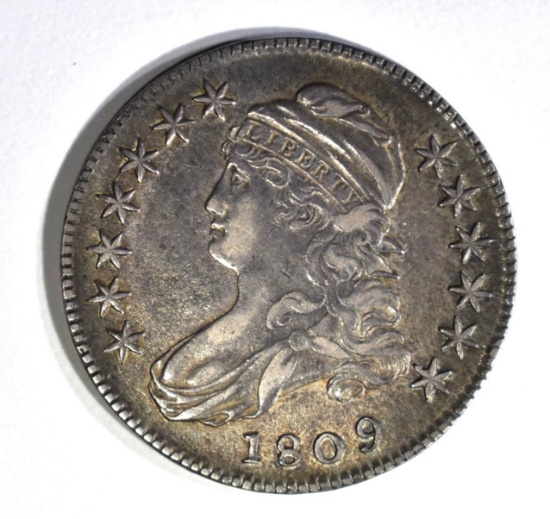 1809 CAPPED BUST HALF DOLLAR AU