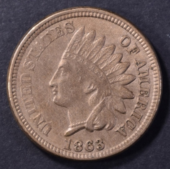 1863 INDIAN HEAD CENT, AU