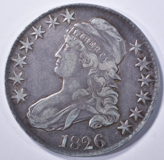 1826 BUST HALF DOLLAR, XF