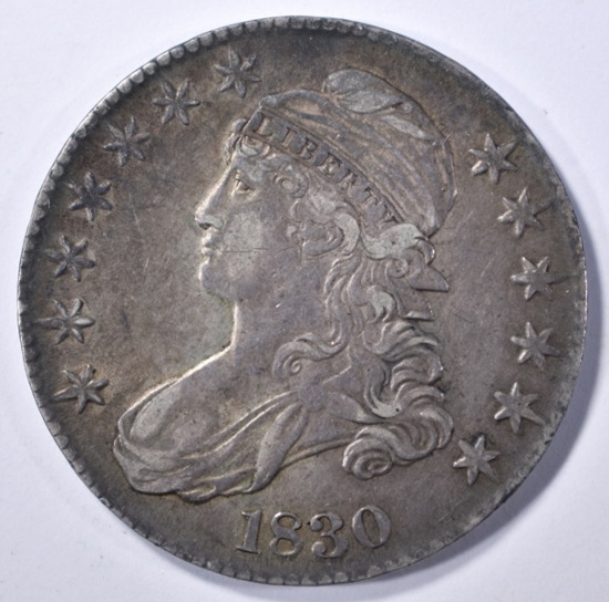 1830 BUST HALF DOLLAR, XF