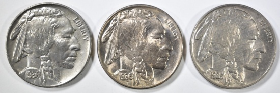 1935, 36, 36-D BUFFALO NICKELS CH BU