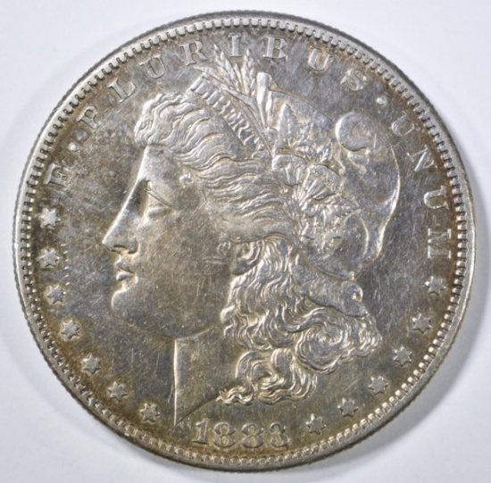 1883-S MORGAN DOLLAR CH AU NICE LUSTER STILL THERE