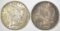 1891 & 1896 COLOR MORGAN DOLLARS  BOTH CH BU