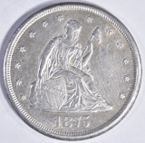 1875 CC TWENTY CENTS  AU/BU