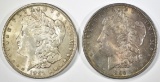 1891 & 1896 COLOR MORGAN DOLLARS  BOTH CH BU