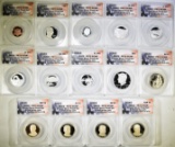 2014-S 14-COIN SILVER PROOF SET ANACS PR-70 DECAM