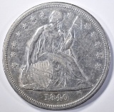 1840 SEATED LIBERTY DOLLAR AU