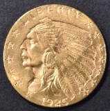 1925-D $2.5 GOLD INDIAN CH BU