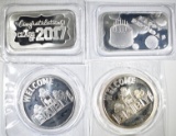 ONE OUNCE .999 SILVER SPECIALTY ROUNDS/BARS, PAST