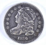 1836 CAPPED BUST DIME, XF+