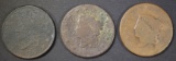 3-LOWER GRADE LARGE CENTS: