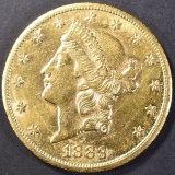 1883-CC $20 GOLD LIBERTY CH/BU