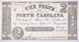 1861 $2 STATE OF NORTH CAROLINA CIVIL WAR