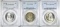 3 PCGS GRADED FRANKLIN HALVES