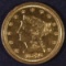 1846-O $2.5 GOLD LIBERTY BU OLD CLEANING