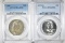 1958-D & 60 FRANKLIN HALF DOLLARS PCGS MS-64 FBL