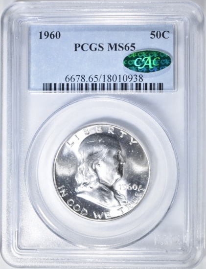 1960 FRANKLIN HALF DOLLAR PCGS MS-65 CAC