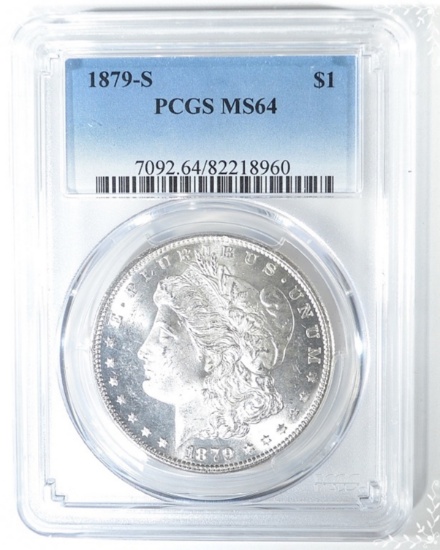 1879-S MORGAN DOLLAR, PCGS MS-64