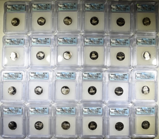 (4) 6-COIN PROOF JEFFERSON NICKEL SETS