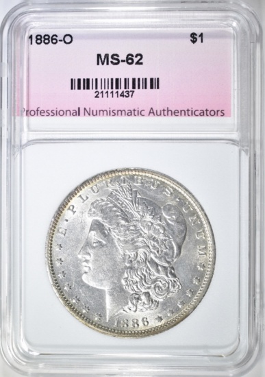 1886-O MORGAN DOLLAR, PNA BU