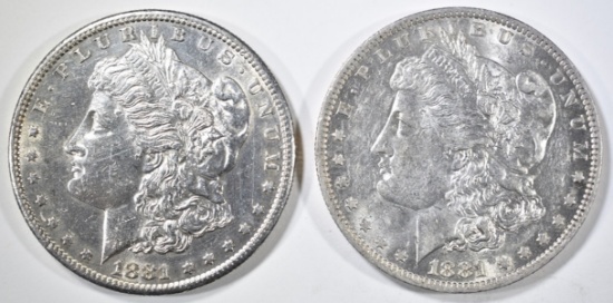 1881-O & 1881-S CH BU MORGAN DOLLARS