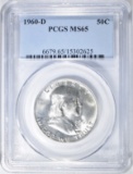 1960-D FRANKLIN HALF DOLLAR PCGS MS-65