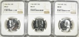 3-1966 SMS KENNEDY HALF DOLLARS, NGC MS-67