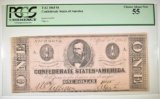 1863 $1 CSA T-62 PCGS 55  SCARCE ISSUE NOTE