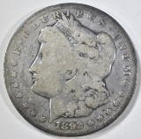 1892-CC MORGAN DOLLAR, VG